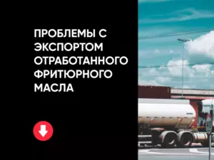 Проблемы с экспортом отработанного фритюрного масла